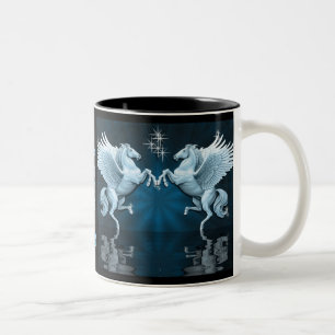Pegasus turquoise Réflexions Café Mug
