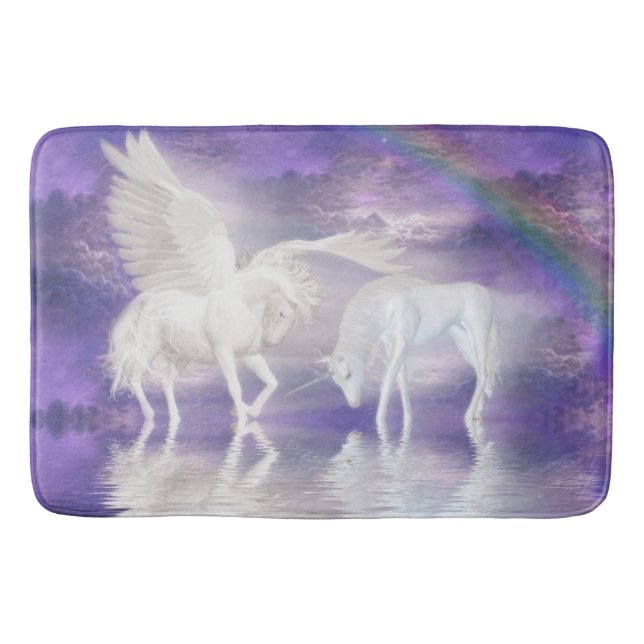 Pegasus und Einhorn Badematte (Vorderseite)