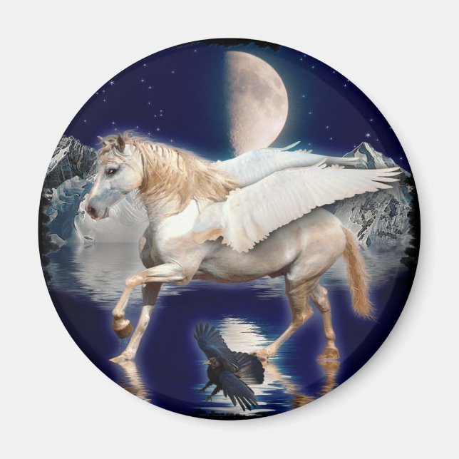 PEGASUS UND SCHWARZE RAVEN MAGNET (Vorne)
