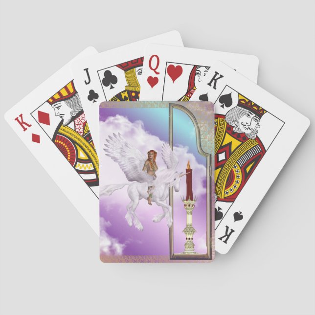 Pegasus Unicorn Fantasy Sky Spielkarten (Rückseite)