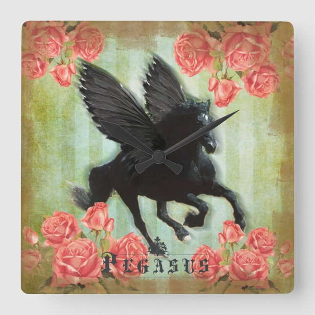 Pegasus - Wanduhr (Vorderseite)