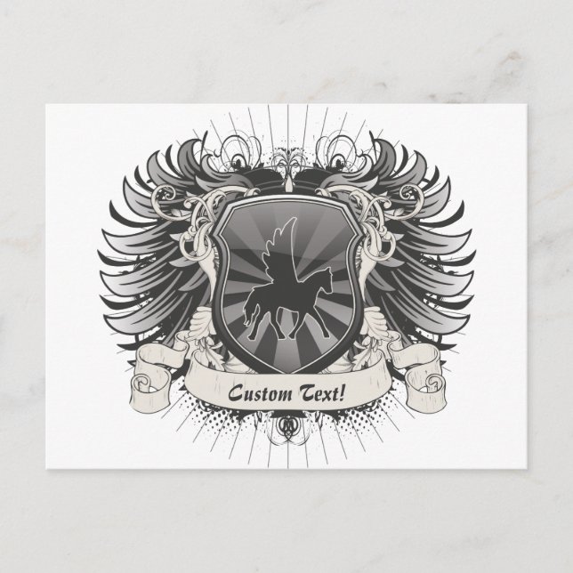 Pegasus Wappen Postkarte (Vorderseite)