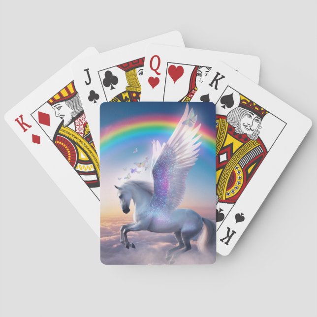 Pegasus with Rainbow Spielkarten (Rückseite)