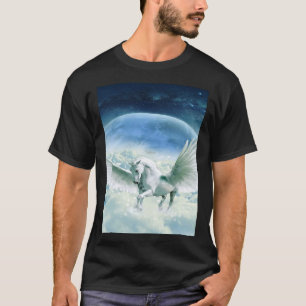 Pegasus Wolf Weiße Pferde Löwe Rennen Einhorn Mädc T-Shirt