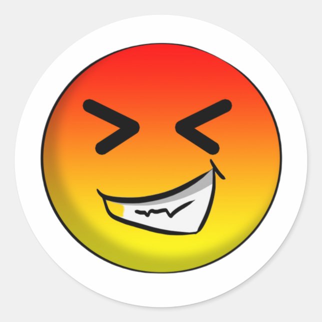 Pegatina de Emoji Runder Aufkleber (Vorderseite)