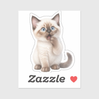 Pegatina Gatito Kawaii Adorable Aufkleber