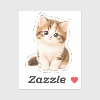 Pegatina Gatito Kawaii Adorable Aufkleber