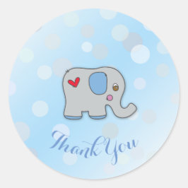 Pegatina - Gracias - Elefante Bebé Runder Aufkleber