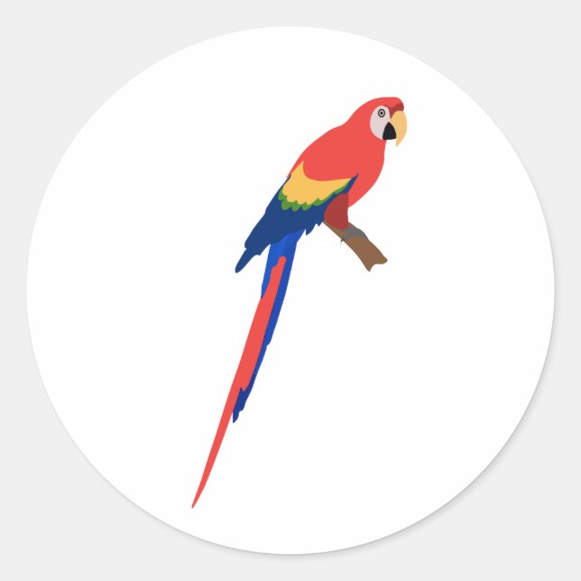 Pegatina guacamaya runder aufkleber (Vorderseite)