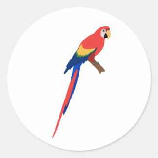 Pegatina guacamaya runder aufkleber