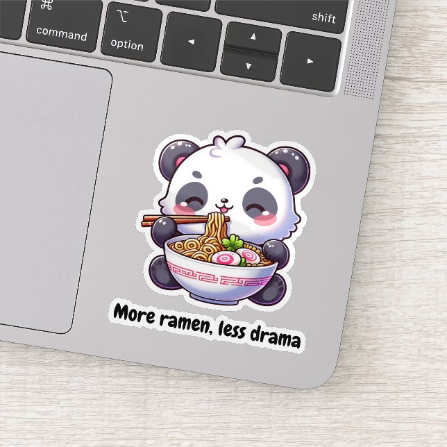 Pegatina Osito Panda Comiendo Aufkleber (Detail)
