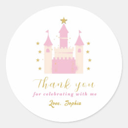Pegatina Redonda Personalizable - Castillo de Prin Runder Aufkleber