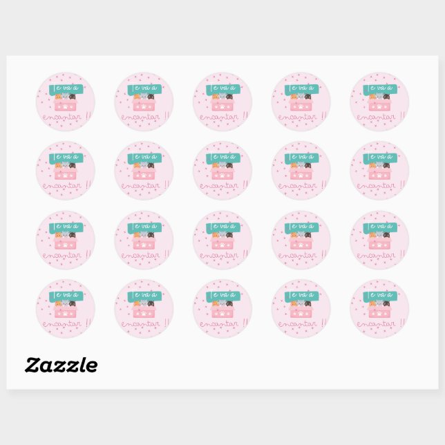 Pegatina Redonda Stickers para regalos (Feuille)