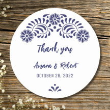 PEGATINA REDONDA TALAVERA FLOWER