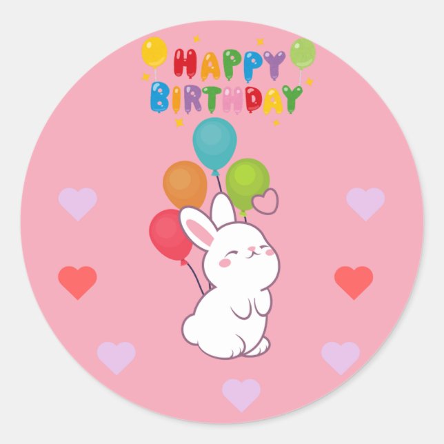 Pegatina/ Sticker para Cumpleaños (Vorderseite)