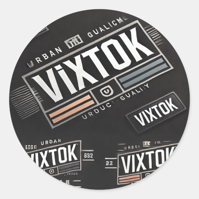 Pegatinas CLIB VIXTOK Runder Aufkleber (Vorderseite)