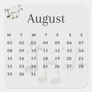Pegatinas mes del año - August (S'I) *2022 Quadratischer Aufkleber