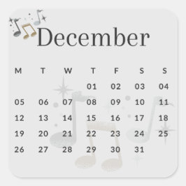 Pegatinas mes del año - December (S'I) *2022 Quadratischer Aufkleber