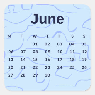 Pegatinas mes del año - June (S'K) *2022 Quadratischer Aufkleber