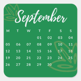 Pegatinas mes del año - September (S'G) *2022 Quadratischer Aufkleber