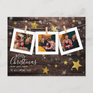 Pegger-Foto   Weihnachtsfest in Holz und Gold Postkarte