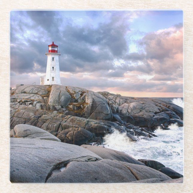 Peggy Bucht-Leuchtturm Glasuntersetzer (Vorderseite)