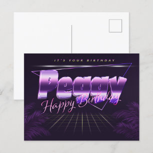 Peggy Nom Prénom Anniversaire de la carte postale