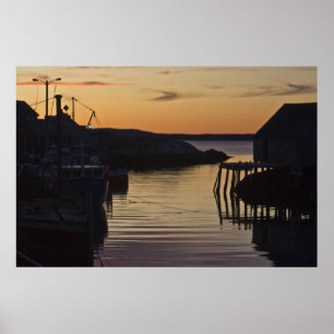 Peggy's Cove Harbor Dusk Fine Art Print Poster