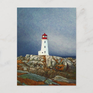 Peggys Cove Lighthouse Nouvelle-Écosse Carte d'art