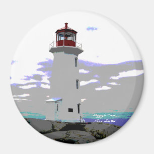 Peggy's Cove Lighthouse Nova Scotia Kühlschrankmag Magnet