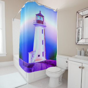 Peggy's Cove Lighthouse Route Nova Scotia Zoll Duschvorhang