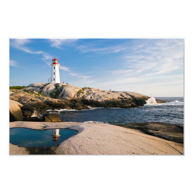 Peggys Point Lighthouse Atlantic Canada Fotodruck (Vorne)