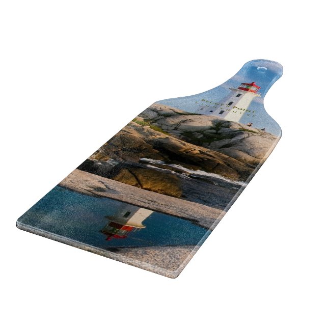 Peggys Point Lighthouse Atlantic Canada Schneidebrett (Ecke)