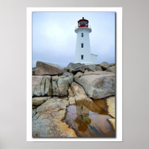 Peggys Point Lighthouse und Reflektion Poster