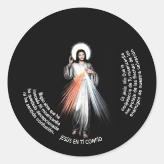 pegtatina con jesus misericordioso runder aufkleber