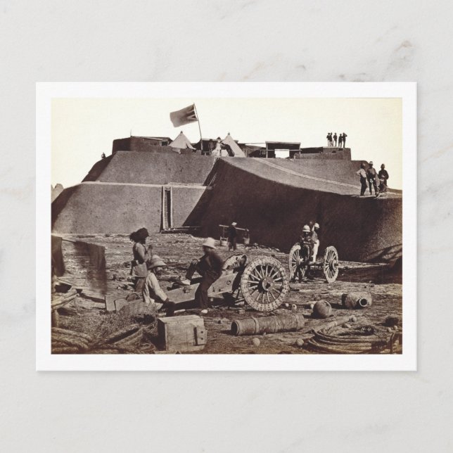 Pehlang Fort, 1860 (Silberalbumen) Postkarte (Vorderseite)