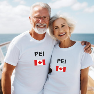PEI Kanada Kanadische Flagge Licht Farbe T-Shirt