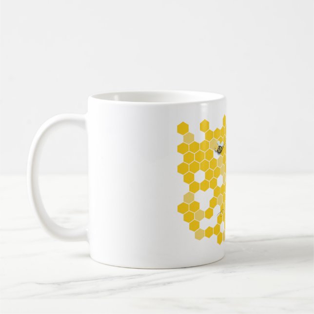 Peigne de miel personnalisé Bee Mug (Gauche)