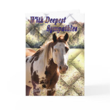 Peignez la carte de sympathie de cheval