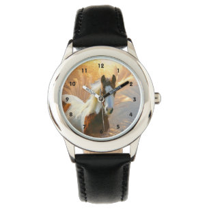 Peignez la montre d'enfants d'acier inoxydable de