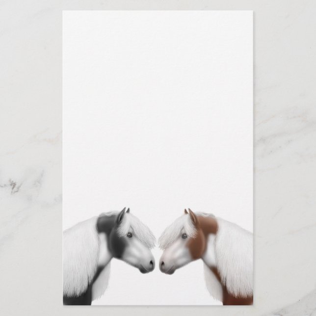 Peignez la papeterie d'amis de cheval (Devant)