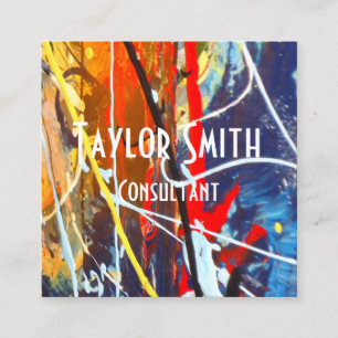 peignez le carte de visite de graffiti de couleur