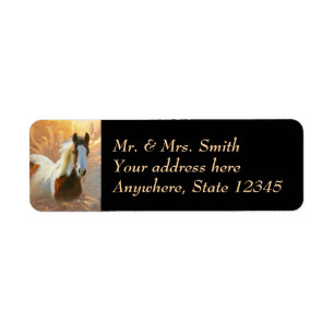 Peignez les étiquettes de adresse de retour d'or
