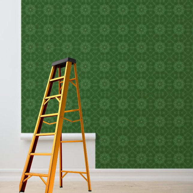 Peindre et coller papier peint vert cercles motif (Peel and stick wallpaper green circles pattern wallpaper)