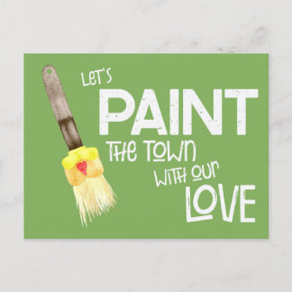 Peindre la ville Valentines Humour carte postale