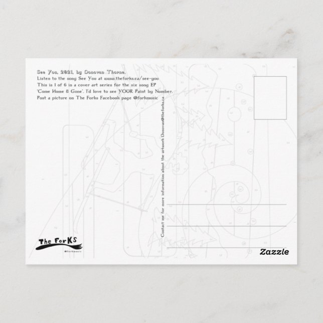 Peindre par numéro Carte postale (Dos)