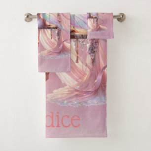 Peine rose douce Swing Fairy Princess Girls Custom