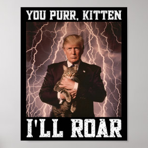 Peinlicher Alpha Trump Kitten Meme Katze Beschütze Poster