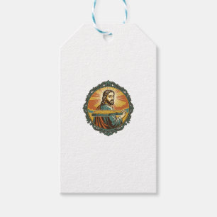 Peinlicher Jesus Stolpert Flache Oberfläche Öffent Geschenkanhänger