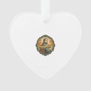 Peinlicher Jesus Stolpert Flache Oberfläche Öffent Ornament